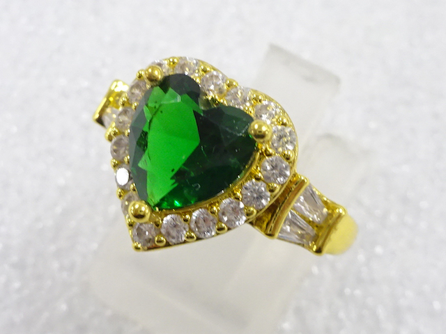 JAPANESE KIMONO / ANTIQUE COLORED STONE RING (SIZE 13)